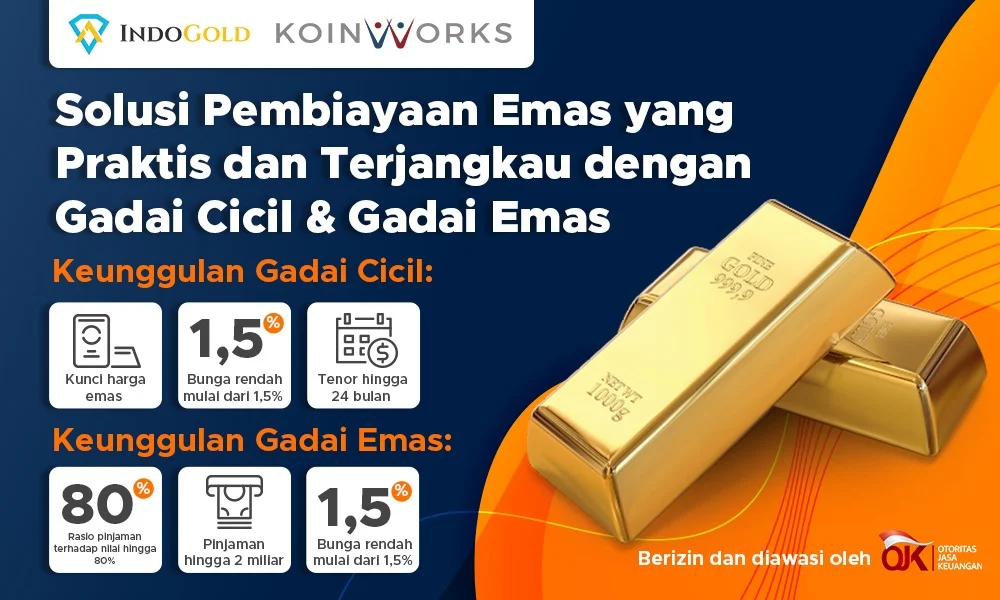 KoinWorks dan IndoGold Luncurkan Gadai Emas dan Gadai Cicil untuk Investasi Saat Pandemi
