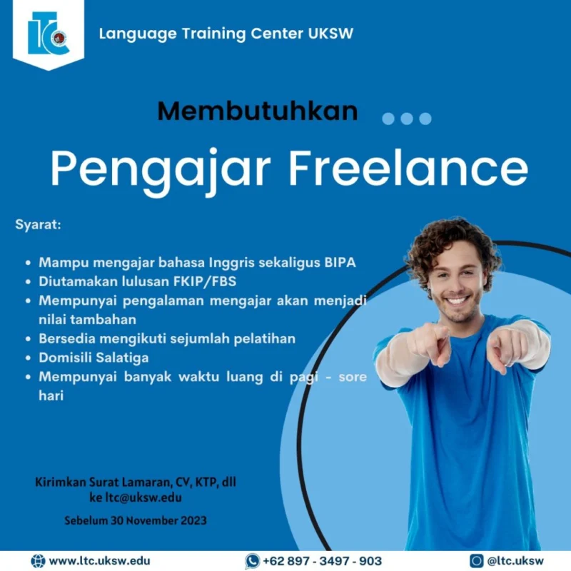 Pengajar Freelance Bahasa Indonesia (SLT)