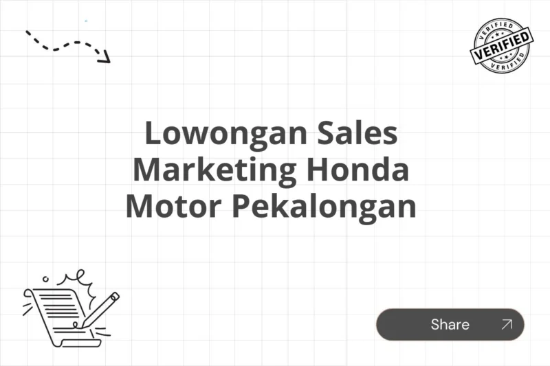 Sales Marketing (Pekalongan)