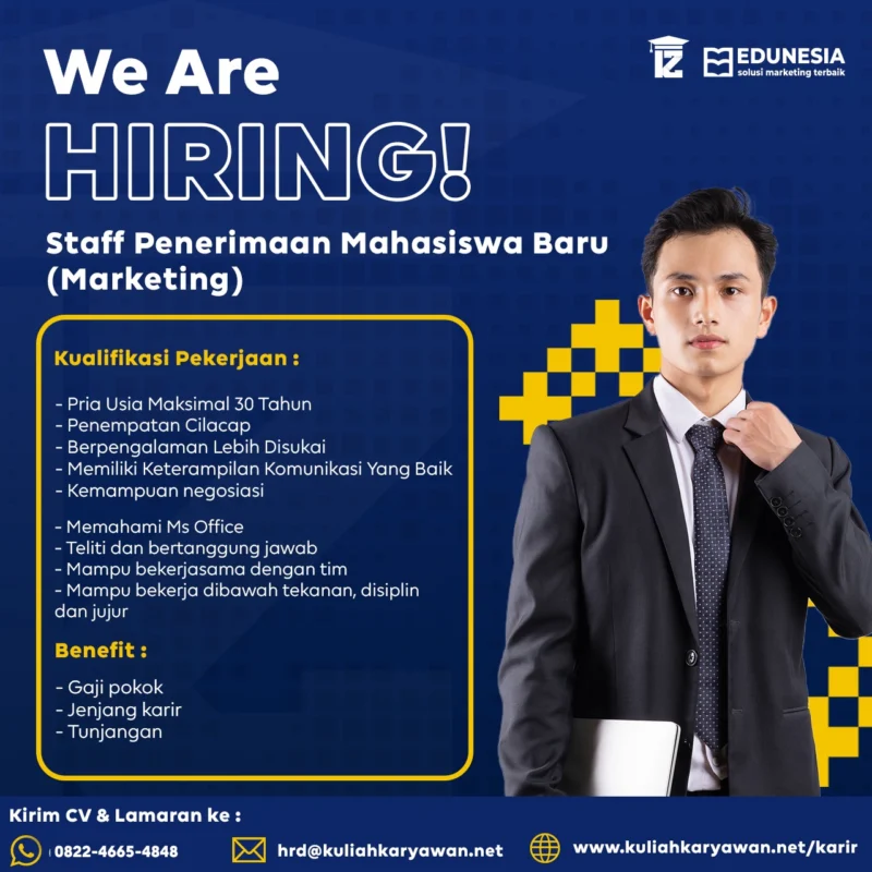Staf Marketing dan Admin Cilacap